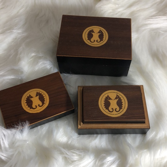 Vintage seahorse nesting boxes - Picture 3 of 6